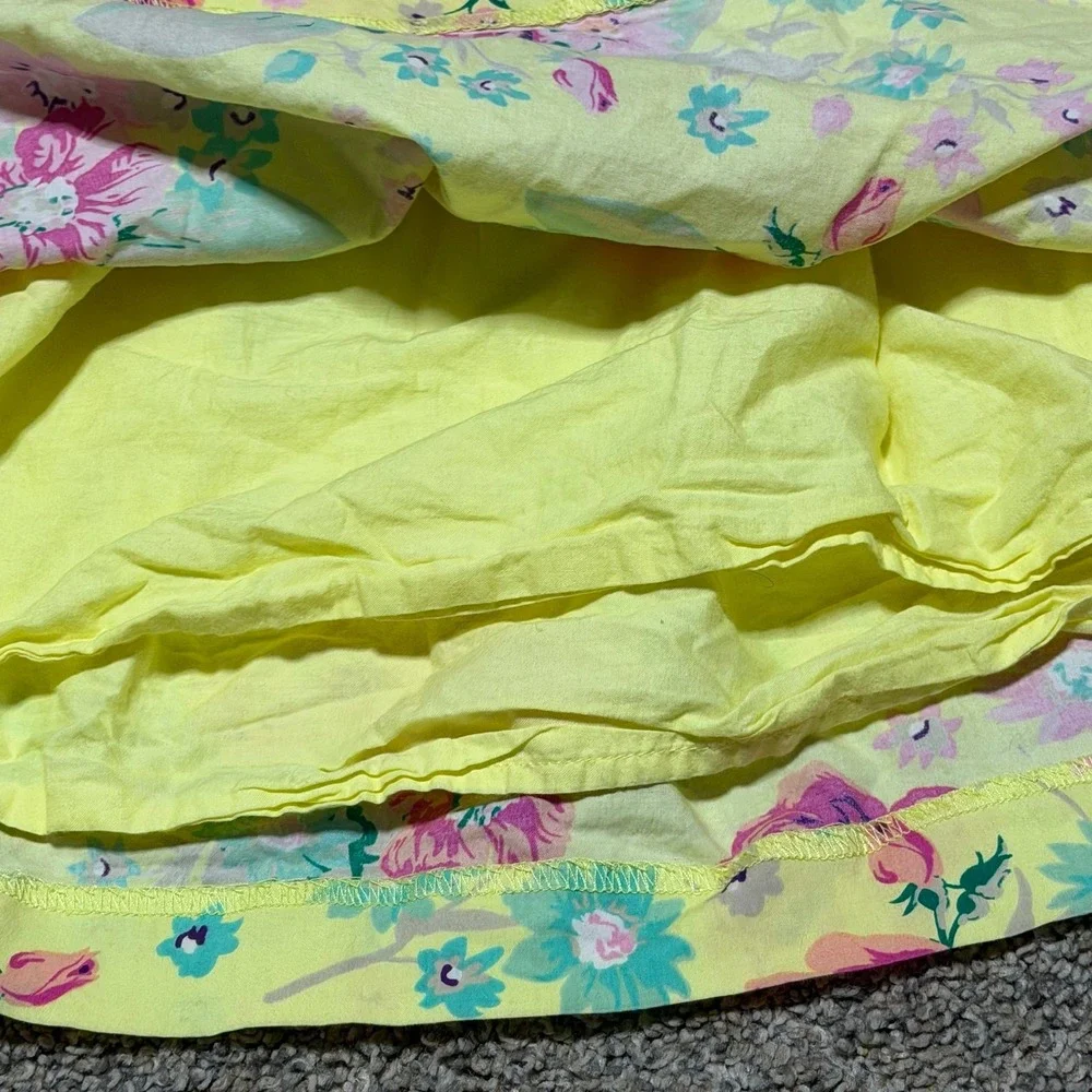 OshKosh B'gosh Girls Floral Sundress Yellow Pink Cotton Size 5 Toddler